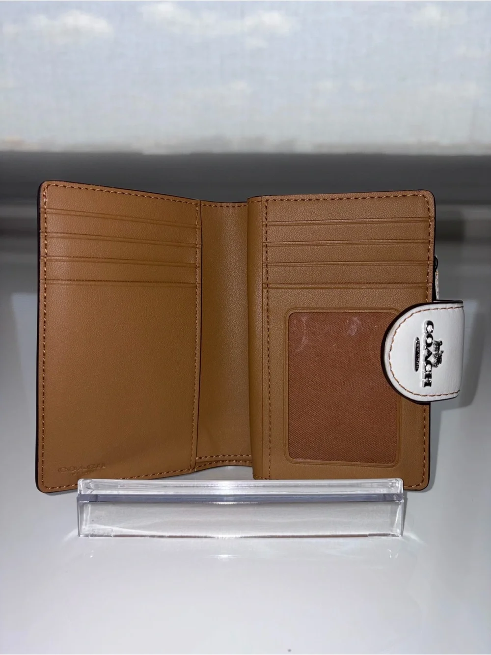 Coach Medium Corner Zip Wallet with Hula print